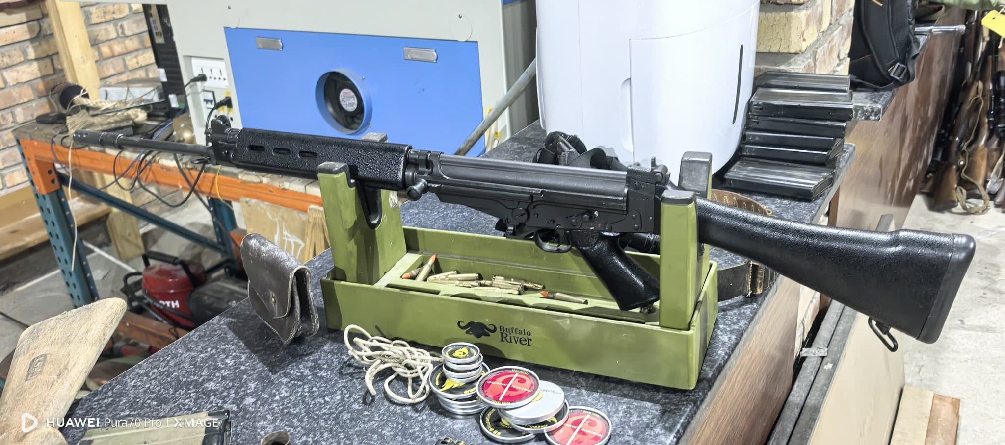 Police have discovered hundreds of firearms and large quantities of ammunition stored on a smallholding outside eMalahleni (Witbank). Photo by: Yusuf Abramjee